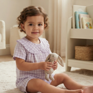 بيجامه اطفال قطعتين siz6/9 m